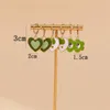 Hoop Huggie Yağı Çiçeği Yin Yang Damla Küpeler Kadınlar İçin Set Yeşil Kalp Kelebek Dinlence Piercing Takı Trendi
