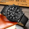 Relogio Crrju Luxury Brand Men Watch Male Quartz Klockor Läder Automatisk Datum Mens Vattentät Armbandsur Sport Klocka 210517