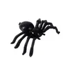 100pcs / Set Schermo decorativo di Halloween Piccolo giocattoli di ragno falso di plastica nera Giocattoli divertenti scherzo scherzo Props realistici 0651