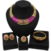 Yulaili New Fashion Dubai Collana Set di gioielli per le donne Orecchini pendenti in oro grandi Bracciale Anello Nigeria Matrimonio nuziale Beautiful4406810