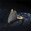 Kubischer Zirkon-Diamant-Herzring, Bandfinger, 18 Karat Gold, verstellbare Ringe für Frauen, Verlobung, Hochzeitsgeschenk, Modeschmuck, Will und Sandy