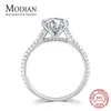 1ct Ring Classic 925 Sterling Silver Luxury Wedding Engagement Rings For Women Anniversary Fine Jewelry Gift 210707