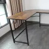 ABD stok yatak odası mobilya endüstriyel L şeklinde masa, köşe bilgisayar masası pc dizüstü bilgisayar çalışma masa iş istasyonu ev ofis ahşap 289y için