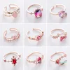 New Fashion Micro-inlaid Crystal Zircon Rings Sweet Elegant Flower Ring for Girl Jewelry Women Finger Bague Bridal Gift Delicate