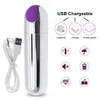 Potente mini vibratore a pallottola per donne Gspot stimolatore del clitoride vibratori del dildo giocattoli adulti del sesso impermeabili massaggiatore di carica USB9495713