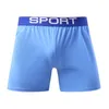 Underbyxor mode sommar långa män boxare höga midja sport mens underkläder boxer shorts ben sexiga manliga trosor cueca