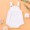 Pasgeboren baby rompertjes snoep kleur jarretel zak geribbelde katoen peuter jumpsuits meisjes baby's bodysuits kleding M3505