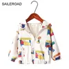 SAILEROAD Children Clothes Jacket with Zipper Kids Girl Trench Coat Girls Outerwear Clothing Hoodie 211204