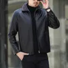 Erkek Ceketler Deri Ceket Erkekler Kış Polar Motosiklet PU Leaher Erkek Standı Yaka Rahat Rüzgarlık Ropa De Hombre Slim Coat 4XL