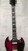 Transparent Lila Finish SG Elektrisk Gitarr Ebony Fretboard Cross Inlays Angus Young Model Custom-Guitar High Quality Guitarra