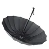 무지개 우산 바람 방전 단색 긴 손잡이 대형 자동 골프 우산 강한 프레임 방수 16 리브 비즈니스 선물 선물 커스텀 로고 여성 남성 hy0037