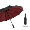 Double automatique pliant jaune parapluie femelle mâle dix os voiture luxe grande entreprise parapluies hommes pluie femmes cadeau parasol 211124