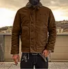 Men's Jackets Woolen cloth winter New Slim Outerwear & Coats Solid Color Fashion Long Sleeve All-matched Pocket