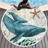 Okyanus Kaplumbağası Yuvarlak Banyo Havlu Plajı Havlu Mikrofiber Seyahat Sıkıştırılmış Duş Banyo Havlu Yetişkinler İçin Banyo Havlu 210318