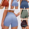 Yoga mulheres shorts leggings designer mulheres treino ginásio alinhar desgaste lu 68 cor sólida esportes elástico fitness senhora calças justas sho259b