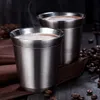 80 ml / 160ml Stal nierdzewna Puchar Demitasse Demitasse Puchar Próżniowy Kubek izolowany dla prawdziwej kawy Kawalu Espresso