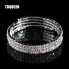 3 rus ab Crystal Rhinestone Bancle Braclets Посеребренные спиральные браслеты праседа для женщин Q0719