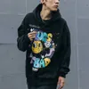 Atsunny surdimensionné hip hop sweat à capuche streetwear harajuku pull à capuche automne coton dessin animé anime drogues R bad sweat à capuche 210924