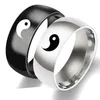 Mode Chinese Taiji Ring Liefhebbers Creativiteit Yin Yang Acht Trigrammen Titanium Stalen Ringen Punk Mannen en Dames Accessoires Sieraden