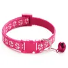 Färgglada Söt Bell Husdjur Krage Justerbar Buckle Cat Collar Pet Supplies Footprint Personifierad Kattunge Small Dog Tillbehör