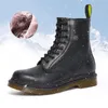 أحذية الرجال النساء سلس من جلد أوكسفورد أحذية الشتاء الكاحل نصف أسود أبيض بوردو ريد اليقطين رجال منصة Snoow Boot Eur 36-41279J