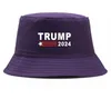 Proste Trump Bucket Sun Cap Usa Wybory prezydenckie Trump 2024 Rybak Kapelusz Wiosna Lato Spadek Kapelusze Outdoor 3 Style z różnymi kolorami