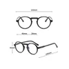 Lunettes de soleil de mode de conception ronde vintage Cadres de cadre optique en plastique léger léger avec de grands yeux Lentilles claires Lunettes unisexes pour hommes femmes 4 couleurs en gros