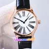 Fashion Ladies Watches 428.58.36.60.02.001 Swiss Quartz Womens Watch White Dial Gold Roman Markers Diamonds Bezel Rose Gold Case Brown Leather Timezonewatch E435B (3)