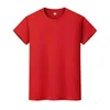 New Round Neck Color Solid T-shirt de fundo de algodão de verão de mangas curtas Mens de mangas curtas e mulheres Hwnzjllii