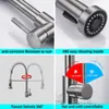 DQOK Matte Black Kitchen Make Capity Mixer Mixer Tap 360 градусов Поворотный поток Опрыскиватель Насадка Кухонная раковина Холодные краны 210719