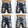 Spring Summer Men's Denim Shorts Clothing Beach Ripped Jeans Short Casual Business Social Men