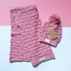 2021 Winter Knitting Caps Scarves Set Fashion Women Crochet Beanies Warm And Soft 5 Colors Whole1531441