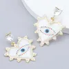 S2060 Fashion Jewelry Evil Eye Stud Earrings Resin Faux pearl Acrylic Blue Eyes Earring