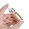 Bottiglie di stoccaggio Barattoli 5-100ML Contagocce oro Vetro Coperchio argento Liquido cosmetico per pipetta essenziale Ricaricabile 20p