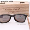 Kingseven óculos de sol masculino, polarizado, madeira de nogueira, lente espelhada, design de marca feminino, tons coloridos, feitos à mão t191230252a