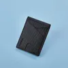 Card Holders Fashion Solid Men's Thin Bifold Money Clip Leather Wallet With A Metal Clamp Female ID Purse Cash Holder Ho