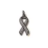 Charmes 5pcs Cancer du sein Conscience du ruban Charme pour les femmes Bracelet Collier Faire des bijoux en laiton plaqué d'or