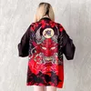 Женщины Kimono Cardigan Haori Yukata Японские кимоно Женщины Японская одежда Уличная одежда Рубашка Kimono Haori Женская блузка OBI X0723