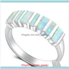 Bröllop smyckenwedding ringar mode glamour romantisk opal mens kvinna semester gåva ring boutique smycken grossist droppe leverans 2021 f8kkh