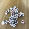 Dice Set Whate 100 200 500 1000 1500ps 10 мм Акриловый белый шестнадцатеричный филе Red Black Point