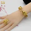 Ювелирные наборы ANIID Нигерия Ювелирное ожерелье для женщин 24K Оригинальные серьги-кольца Pohnpei Африканский Дубай Золотого цвета для новобрачных Luxury78595115565