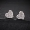 Luxury Designer Men Earrings Hip Hop Heart Ear Stud Fashion Woman Gold silver Love Earring Mens Diamond Earings Stud Earing Bling Rapper Man Hiphop Studs