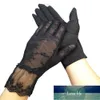 Nouvelle mode été femmes gants glace soie dentelle anti-dérapant écran tactile court mince gants extérieur Protection solaire conduite gants