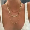 Vine Multi-Layer Gold Chain Choker Necklace for Women Coin Futterfly Pendant Fashion Portrait Chunky Chain Halsband smycken3415847