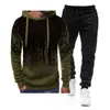 Heren set hoodie sets heren trainingspak sportkleding hoodies + sweatpant 2 stuks herfst winter mannelijke warme kleding trui sweatshirts 211109