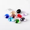 2021 14mm 1000pcs/2000pcs Crystal Glass Octagon Beads Mixed Colors In 1 Hole/2 Holes For DIY Chandelier Prism Parts