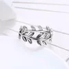 Zeytin Yaprak Yüzükleri 925 STERLING Gümüş Kadınlar Basit Stil İstiflenebilir Yüzük Partisi Düğün Hediyesi S925 Takı Kümesi283F