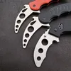 High Quality Practice Claw knife 420C Satin Blade G10 Handle Trainer Karambit EDC Outdoor Sport Tools Gift Knives