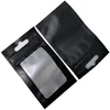 100 Pieces Resealable Smell Proof Bags Aluminum Foil Pouch with Window for Tea Food Self Sealing Storage Bag