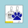 Targhetta per cani, forniture per carte d'identità Pet Home Garden Targhette identificative personalizzate Nome inciso Numero Indirizzo Collare per gatti Ciondolo Collana per cuccioli Fascino Accesso